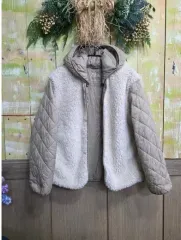 ZARA ファー キルティング フーデッド ジャケット