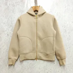 NANO universe ナノユニバース WEB限定 テックダンボールダブルジップパーカー カジュアル ライトアウター ベージュ Fサイズ 〇◇