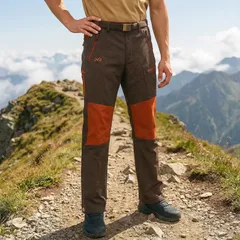 【新品】タグ付 MILLET ミレー トレッキングパンツ ブラウン×オレンジ S ベルト付 登山 アウトドア 韓国展開モデル