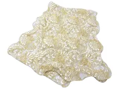 着物美人 送料込み 帯揚げ ラメレース 帯揚げレース 帯揚げラメ 帯揚げ金 帯揚げ白 振袖帯揚げ 成人式帯揚げ 訪問着帯揚げ 色無地帯揚げ 振袖 訪問着 附下 色無地 着物 成人式 披露宴 踊り 着付け小物 和装小物 【 金 白 】m343431k