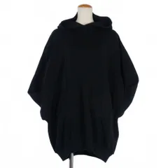 エムエムシックス メゾンマルジェラ MM6 Maison Margiela 24SS ショルダーカバー スウェット フーディー ノースリーブ パーカー S 黒 ブラック S62GP0085