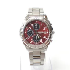Ft1304081 セイコー 腕時計 クロノグラフ 7T92-0CA0 レッド文字盤 メンズ SEIKO 中古