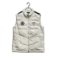 中古 メンズ キャロウェイ Callaway ベスト LL ホワイト 白 ダブルジップ