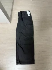 GU スーパーワイド デニム カーゴ ダークグレー M