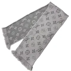 LOUIS VUITTON ルイヴィトン エシャルプ ロゴマニア M74742 ウール×シルク マフラー レディース 【中古】 52512K178