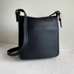 Vintage Coach Legacy Studio Flap Black Leather Crossbody Shoulder Bag