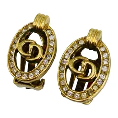 Christian Dior ディオール イヤリング　CDロゴ　ゴールド