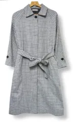 ☆【未使用】CLEAR IMPRESSION 1万8700円 チェック柄トレンチコート スプリングコートロングコート ステンカラー 上品なチェック柄 グレー系 レディースF フリーサイズ ■管理番号L29655AWS26-251218-20-3（1350）