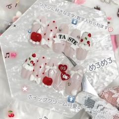 ネイルチップ ┋ 量産型 ┋ ちゅるんネイル ┋ オタクネイル ┋ 千鳥柄