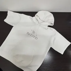 ★ReZARD リザード 半袖パーカー スパンコールロゴ  半袖フーディー  Lサイズ ホワイト ヒカル