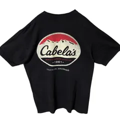 カベラス バックプリント L ビックロゴ ブラック 黒 Tシャツ メンズ レディース ユニセックス 古着 半袖