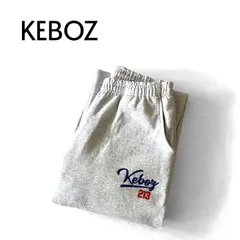 KEBOZ×JOURNAL STANDARD ケボズ ジャーナルスタンダード 別注 スウェットパンツ ロゴ 213 ドジャースタジアム 14oz 中肉厚 裏起毛 M ライトグレー ★M156