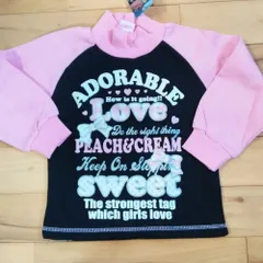 316 110cm 120cm 女の子裏起毛ハイネック T シャツ　未使用品