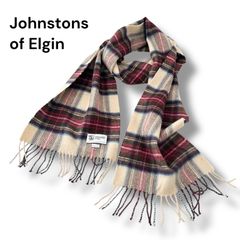 Johnstons of Elgin スコットランド製 カシミヤ100% マフラー チェック