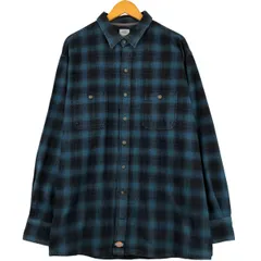 古着 ディッキーズ Dickies オンブレチェック 長袖 フランネルチェックシャツ メンズXXL相当/eaa598338