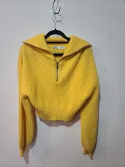 ザラ ハーフジップアップニット