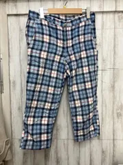 COMME des GARCONS HOMME DEUX 綿パン　PE-P026 AD2009チェック　ブルー　シミ有