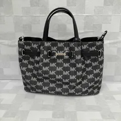 MICHAEL KORS マイケルコース 2WAYショルダーバッグ CARSON デニム センタージップ サッチェル MKシグネチャー ブラック 袋付き