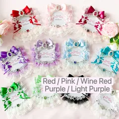 硬質ケース/ケースデコ/トレカケース/トレカデコ/推し活/推しカラー/レース/リボン【70】