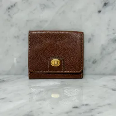 dunhill ダンヒル コインケース 小銭入れ ブラウン 本革 レザー スクエア