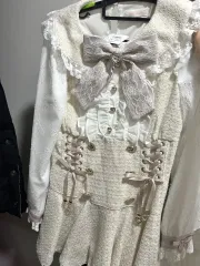 リズリサ メッセージリボンツイード アイボリー セットアップ 出品