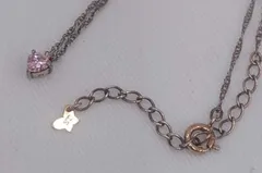 Samantha Tiara　ハートモチーフ　ピンククリスタル　ネックレス　シルバー　SV