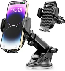 スマホホルダー 車 車載ホルダー ゲルサクションカップ/クリップ 2in1 携帯ホルダー