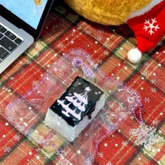 BLACKPEARLSTUDIO　ブラックパールスタジオ　夜光ブラックパープルラテアートトースト　水感　みずみずしい　スクイーズ　とろんスクイーズ　チャーム　飾り