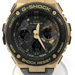 CASIO カシオ G-SHOCK G-STEEL GST-W100G 腕時計 タフソーラー　ブラック×ゴールド　※中古　　【津山店】