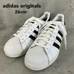 adidas originals スーパースター 26cm C77124 アディダス オリジナルス SUPERSTAR 金ベロ ホワイト ブラック 白 黒 スニーカー メンズ 人気 定番 26.0cm 本革 レザー ★ ■■