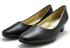 らくちんコンフォート 529-15 Rakuchin ローヒールパンプス フォーマルパンプス オフィスパンプス オフィスシューズ 4E 幅広 軽量 通勤 冠婚葬祭 履きやすい 疲れにくい 痛くない 歩きやすい 滑りにくい 軽い レディース 靴 ブラック 黒
