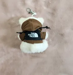 THE NORTH FACE ザノースフェイス クマのぬいぐるみ キーホルダー ブラウン フーディー