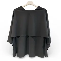 美品 ADORE アドーア ハイツイスト トリコット ケープ風 トップス 黒 ブラック サイズ38 定価30800 ストレッチ レディース 夏 ゴーゴー古着久喜倉庫店 草2796