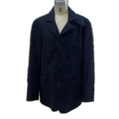 PaulSmith REDEAR ニット×レザージャケット 紺 L ポールスミス - メルカリ