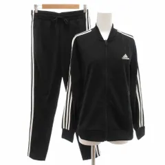 アディダス adidas ジャージ セットアップ ジャケット トラックパンツ XL 3ストライプス ロゴ 黒 ブラック 1J8781 /GV
