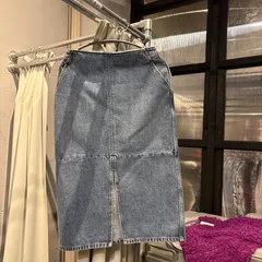【東あずま店　併売品】　トミーヒルフィガー　TOMMY HILFIGER　デニムスカート　ロング　スリット　お呼ばれ　デート　オフィスカジュアル　食事会　可愛い　お出かけ　上品のサムネイル