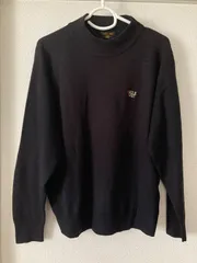 美品　長袖ニットトップス　ブラック　LL