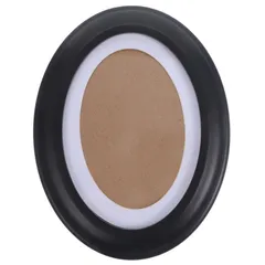 【在庫処分】OUNONA フォトフレーム 楕円形 木製 7インチ 額縁 写真フレーム 写真立て 黒 オーバル額縁 壁掛け 黒 おしゃれ 北欧 小さめ アンティーク 結婚祝い プレゼント インテリア