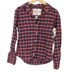 フランクアンドアイリーン Frank＆Eileen USA製 Barry フランネル スキッパー チェックシャツ レディース import：XS 