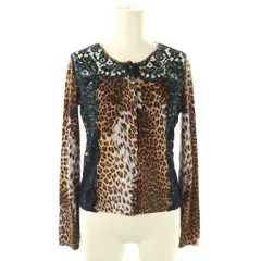 【美品】Blugirl Blumarine レオパード 花柄 カーディガン SM 美品】Blugirl Blumarine レオパード 花柄 カーディガン SM □美品