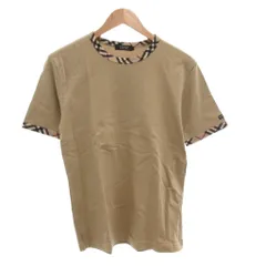 バーバリーブラックレーベル BURBERRY BLACK LABEL Tシャツ 半袖 2 ノバチェック 無地 クルーネック ベージュ /AE