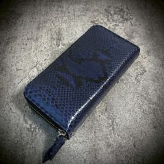ihone14plus ihone14 クロコダイル手帳型ケース ブルー - メルカリ