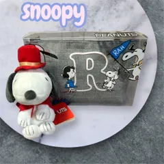 【非売品】スヌーピー ポーチ ＆ ぬいぐるみキーホルダー セット 【Re:Style】