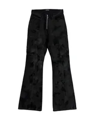 LAST NEST フレアパンツ　Lサイズ LAST NEST ラストネスト FW25 COATING DENIM FLARE PANTS / BLK