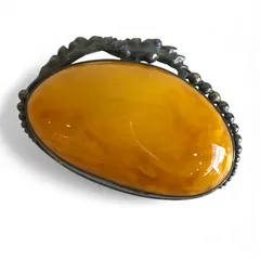 琥珀 ピンブローチ ヴィンテージ アクセサリー 