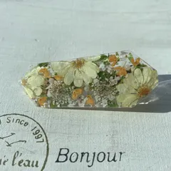 ‪✿ レジン  ドライフラワー  黄色い小花 の ヘアクリップ ‪✿