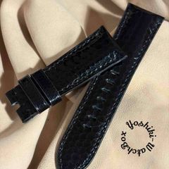 cro-1987 クロコダイル 腕時計 ベルト ネイビー (ラグ幅21 mm