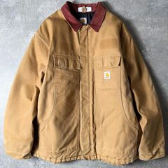 レア〇USA製90s《カーハート》企業刺繍ダックジャケット/メンズ4XL 