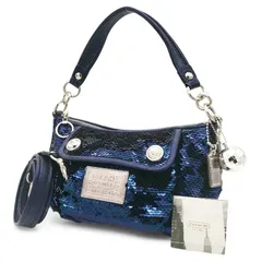 Coach Poppy Sequin Spotlight 2way blue コーチ ポピー シークイン ワンショルダー ショルダーバッグ 2way 総スパンコール 肩掛け 斜め掛け クロスボディ y2k 15381 きらきら 豪華 フォーマル パーティー