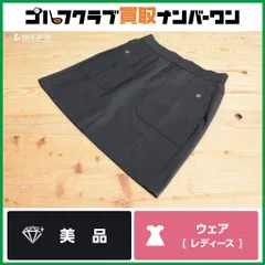 【美品 レディース】デサント DESCENTE レディース リブニットボンディング 裏起毛 スカート ブラック サイズM DG5FSK52L 撥水防風